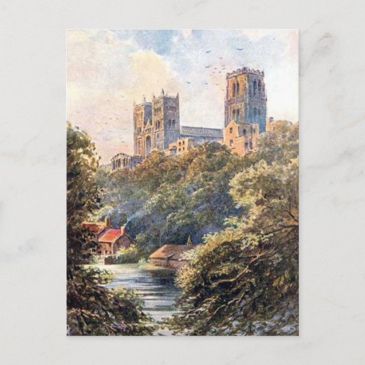 Alte Postkarte - Durham Kathedrale (Vorderseite)
