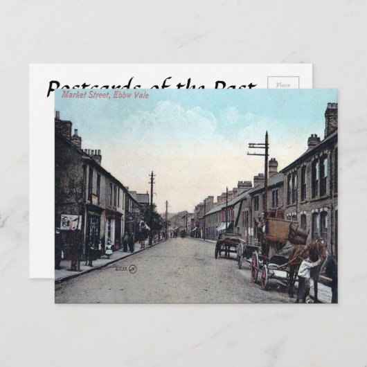 Alte Postkarte - Ebbw Vale, Wales (Vorne/Hinten)