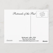 Alte Postkarte, Edinburgh, Leith, Fuß der Wanderun Postkarte (Rückseite)