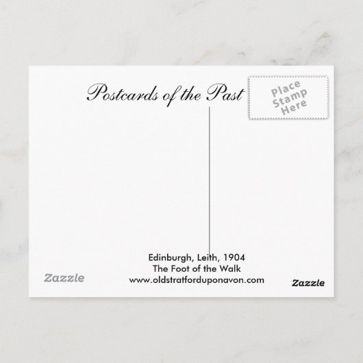 Alte Postkarte, Edinburgh, Leith, Fuß der Wanderun Postkarte (Rückseite)