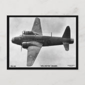 Alte Postkarte - ein Vickers Wellington Bomber (Vorderseite)