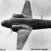 Alte Postkarte - ein Vickers Wellington Bomber
