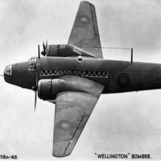Alte Postkarte - ein Vickers Wellington Bomber