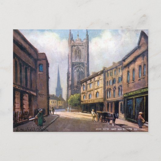 Alte Postkarte - Eisentor, Derby (Vorderseite)