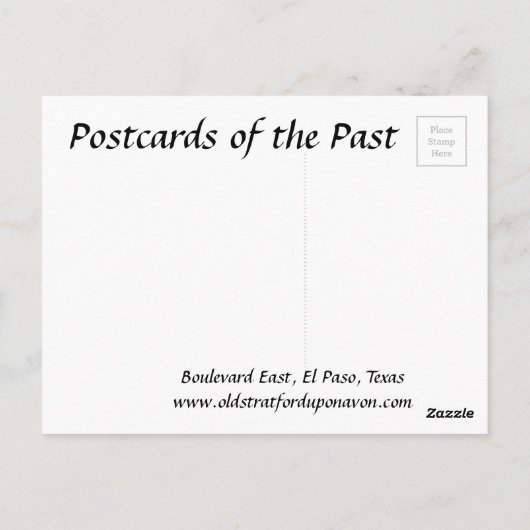 Alte Postkarte - El Paso, Texas (Rückseite)