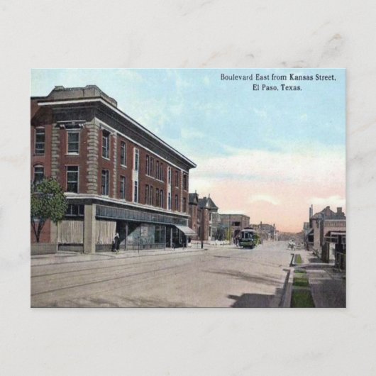 Alte Postkarte - El Paso, Texas (Vorderseite)