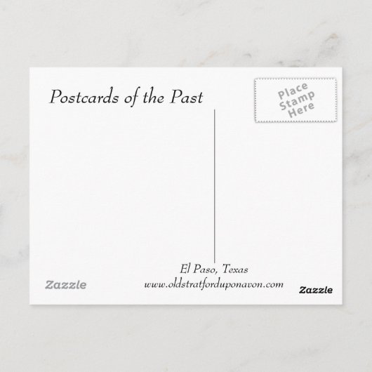 Alte Postkarte - El Paso, Texas (Rückseite)