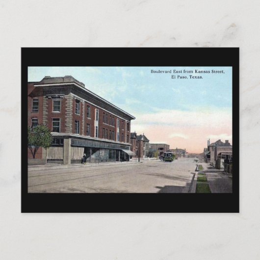 Alte Postkarte - El Paso, Texas (Vorderseite)