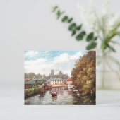 Alte Postkarte - Ely Cathedral vom Fluss Ouse (Stehend Vorderseite)