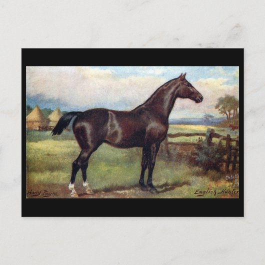 Alte Postkarte - Englischer Jäger (Vorderseite)