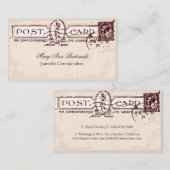 Alte Postkarte Ephemera Travel Agent / Blogger Visitenkarte (Vorne/Hinten)