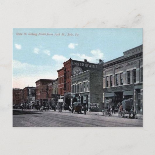 Alte Postkarte - Erie, Pennsylvania (Vorderseite)