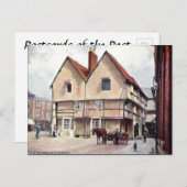 Alte Postkarte - Evesham, Worcestershire (Vorne/Hinten)