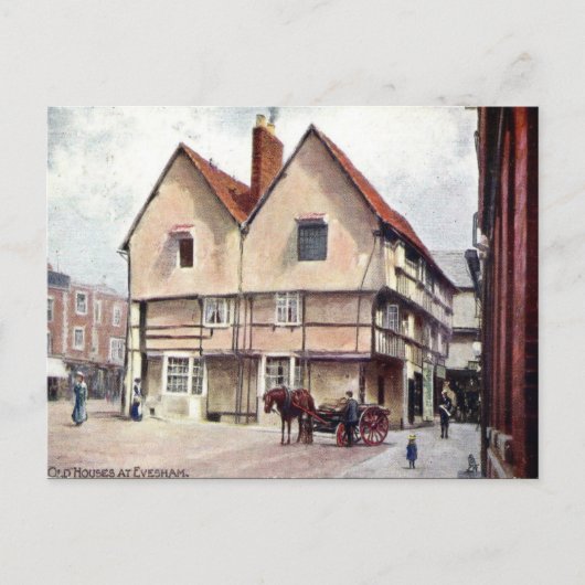 Alte Postkarte - Evesham, Worcestershire (Vorderseite)