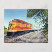 Alte Postkarte - Florida E Küstenbahn Streamliner (Vorderseite)