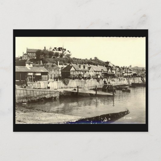 Alte Postkarte - Folkestone, Kent (Vorderseite)