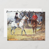 Alte Postkarte - Foxenjagd (Vorne/Hinten)