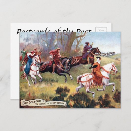 Alte Postkarte - Foxenjagd (Vorne/Hinten)