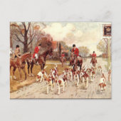 Alte Postkarte - Foxenjagd (Vorderseite)