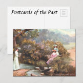 Alte Postkarte - Frühjahr (Vorne/Hinten)