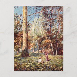Alte Postkarte - Frühjahr