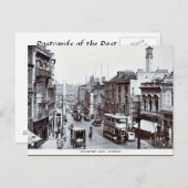 Alte Postkarte - Gallowtree Gate, Leicester (Vorne/Hinten)