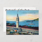 Alte Postkarte - Gebäude der Fähre, San Francisco (Vorne/Hinten)
