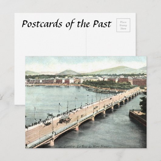 Alte Postkarte - Genf, Schweiz (Vorne/Hinten)