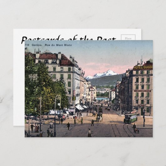 Alte Postkarte - Genf, Schweiz (Vorne/Hinten)