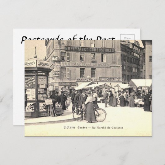 Alte Postkarte - Genf, Schweiz (Vorne/Hinten)