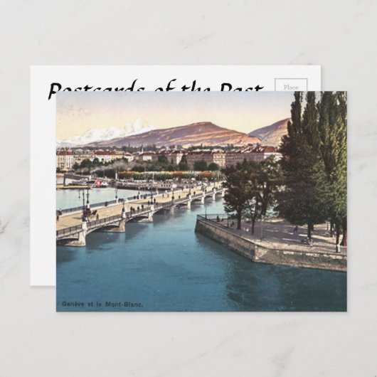 Alte Postkarte - Genf, Schweiz (Vorne/Hinten)