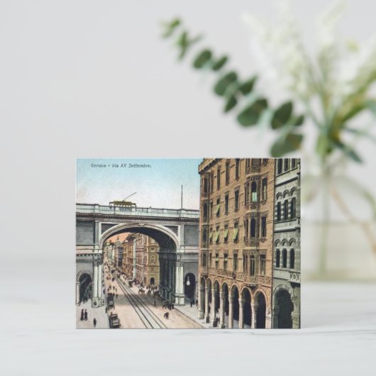 Alte Postkarte - Genua, Italien (Stehend Vorderseite)