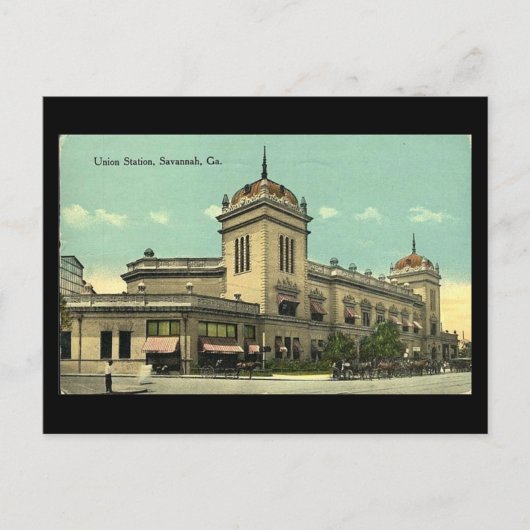 Alte Postkarte, Gewerkschaft Station, Savannah, Ge Postkarte (Vorderseite)