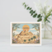 Alte Postkarte Gizeh Ägypten Reise (Stehend Vorderseite)