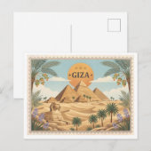 Alte Postkarte Gizeh Ägypten Reise (Vorne/Hinten)