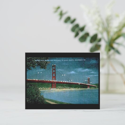 Alte Postkarte - Golden Gate Bridge, San Francisco (Stehend Vorderseite)