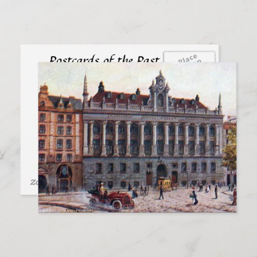 Alte Postkarte - Grassi Museum, Leipzig (Vorne/Hinten)