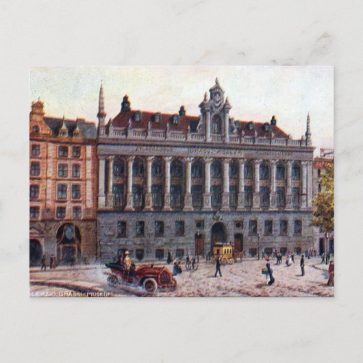 Alte Postkarte - Grassi Museum, Leipzig (Vorderseite)