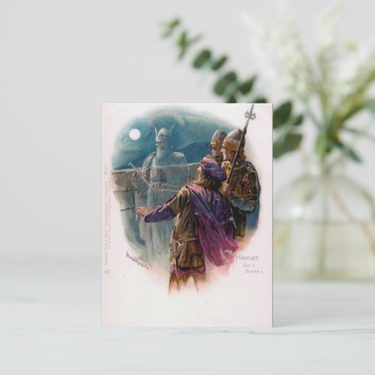 Alte Postkarte - "Hamlet", Shakespeare. (Stehend Vorderseite)