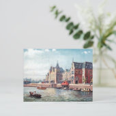 Alte Postkarte - Hauptbahnhof, Amsterdam (Stehend Vorderseite)