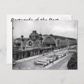 Alte Postkarte - Hauptbahnhof, Dresden, Deutschlan (Vorne/Hinten)