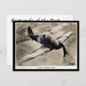 Alte Postkarte - Haweker "Hurrikan" Kämpfer (Vorne/Hinten)