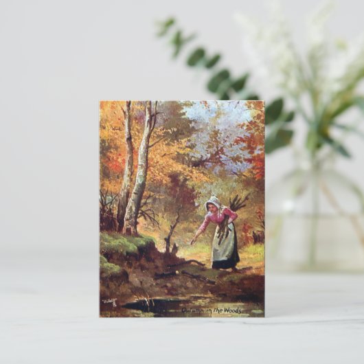 Alte Postkarte - Herbst (Stehend Vorderseite)