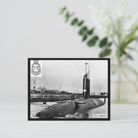 Alte Postkarte - HM U-Boot "Wartrotz" (Stehend Vorderseite)