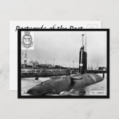 Alte Postkarte - HM U-Boot "Wartrotz" (Vorne/Hinten)