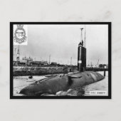 Alte Postkarte - HM U-Boot "Wartrotz" (Vorderseite)