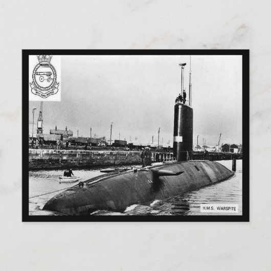 Alte Postkarte - HM U-Boot "Wartrotz" (Vorderseite)