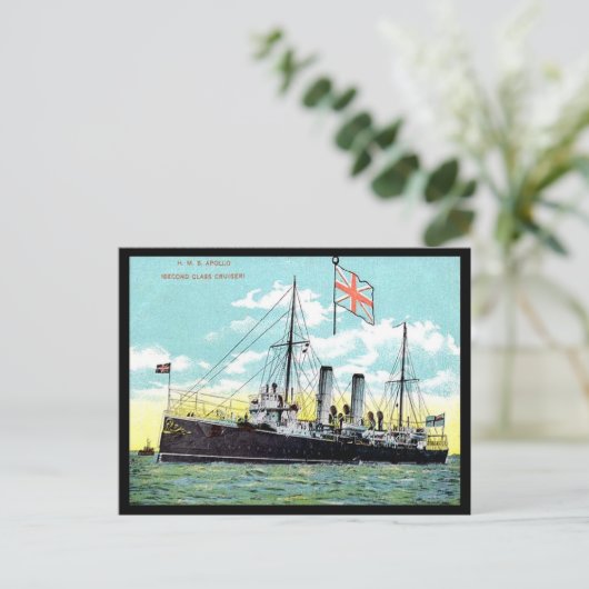 Alte Postkarte - HMS Apollo (Stehend Vorderseite)