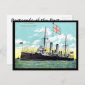 Alte Postkarte - HMS Apollo (Vorne/Hinten)