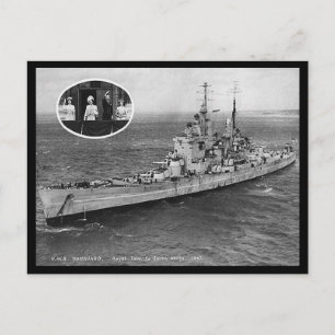 Alte Postkarte - HMS Vanguard